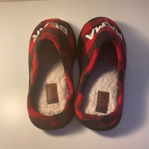Women's Mama Bear Buffalo Check Clog Slipper Size Medium 7-8 New - Picture 4 of 4